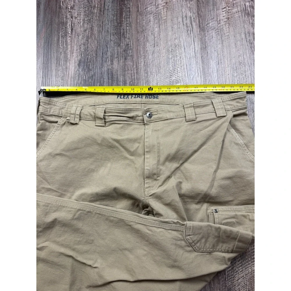 Duluth Trading Co Flex Fire Hose Cargo Pants Khaki Tan Relaxed Fit 44x30 Mens